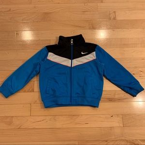 Nike baby boys size 24 months blue black track jacket athletic zip up sweatshirt